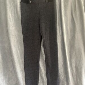 Zara Black and Gray Ankle Pants Size L